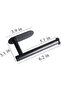 Self-Adhesive Toilet Paper Holder – Matte Black Modern Bathroom Roll Hanger - 3