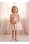 Girls' Evening Dress with Lace and Tulle Ribbon