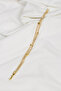 Baklava Pattern Laser Gold Color Double Row Waterway Bracelet - 2