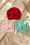 Lia Premium 3-Piece Large Bow Baby Satin Bonnet - Soft, Stretchy Cotton Fabric, Stylish and Comfortable Baby Headwear - 4