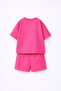 Super Bear Adventure Super Bear Printed Oversize 100% Cotton T-Shirt Shorts 2-Piece Children's Set - 2