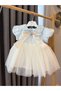 Babyaden Satin Bow Tulle Skirt Birthday Mevlüt Costume Baby Girl Children's Dress - 5