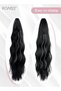 Long Wavy Ponytail Extensions Mini Claw Clip Natural Ponytail Wig Hair Extension Synthetic Hairpiece for Women Girls Party Hairstyle Soft Daily Use (50cm,Black) - 5