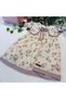 Girl's Floral Printed Sleeveless Dress - 100% Cotton - Lilac - 3