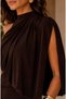 Bordu One-Shoulder Draped Stylish Elegant Long Evening Dress / Event Dress - 2