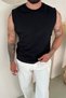 Zero Sleeve Oversize Tshirt Black