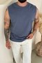 Zero Sleeve Oversize Tshirt Navy Blue - 2