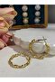 Silvery Patterned Earrings - 4