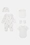 Toddlers Boy 5 Pcs Graphic Print Bodysuit And Bib Set, Multicolor - 3