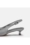 Large size women's evening dress short heel stiletto 41-42-43-44-silver glitter - 5