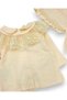 Baby Girl Lace Laced 5-Piece 100% Natural Cotton Hospital Discharge Bodysuit Set Cream - 8