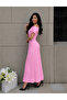 Polka Dot Boat Neck Draped Dress - 2