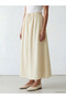 Nevavm Fitted Elastic Waist Gathered Flared Skirt - 3