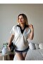 Women's White Lace Collar Detailed T-Shirt - 5