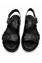 Flora Black Genuine Leather Women's Sandals -Comfortable for Daily Wear- - 4