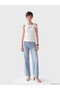 Trendlucky Asymmetrical Collar Window Detail Blouse with Difference in Color - 2