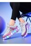 (802Pink white)Kids Roller Skates Shoes with Lights Kids Skates Sneakers LED Light Up Rechargeable Wheels Shoes with Lights Outdoor Slip On Roller Skates Shoes Sneakers for Beginners Gift - 5