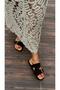Talina Adjustable Double Buckle Detailed Women's Slippers Straw Genuine Leather - 2