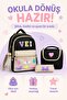 Galb Black Tr2 3-Piece Primary School Bag Set Girls' Backpack + Foil-Lined Lunch Bag + Camping Bag - 7
