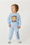 Baby Boy Printed Tracksuit Set Cotton Sweatshirt Top and Bottom Set - 2