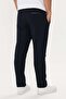 Men's Cotton Zipper Detailed Sweatpants Navy Blue -201164 - 6