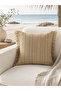 Jute Throw Pillow Cover Straw Throw Pillow Brown Striped Linen Throw Pillow Cover Decorative Throw Pillow Cover - 3