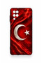 Samsung A12 Compatible Turkish Flag Patterned Silicone Case - 2