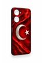 Vivo Y18 Compatible Turkish Flag Patterned Silicone Case - 3