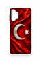 Samsung A32 Compatible Turkish Flag Patterned Silicone Case - 3