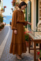 Women's Raglan Sleeve Crew Neck Wrinkled Textured Blouse Skirt Set %100 Polyester Daily Casual Modern - 2