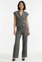 Women's Plus Size Jacket Lapel Collar Sleeveless Buttoned Tube Leg Interlock Knitted Suit Set Daily Casual Modern - 4