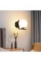 HUA QIANG WANG Modern Globe Wall Sconce, Black Finish L Bar, Opal Glass Ball Shade, Hardwired Wall Light for Bedroom Stairway, Bulb Not Included - 4