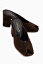 Sussie Genuine Leather Brown Suede Women's Heeled Shoes - 5