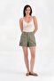 Women's 100% cotton shorts with side pocket detail