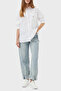 Women's Comfortable Fit Cotton Long Sleeve White Shirt with Pocket Detail