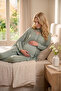 New Season Green Poncho Lace Dressing Gown Summer Nursing-Specific Special Design Maternity Dressing Gown Pajama Set - 5