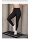 Black Women's Zebra Patterned Diving Fabric Leggings – High Waist, Tummy Control - 4