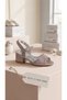 Young Girls' Ankle Strap Glittery Flat Evening Dress Heeled Shoes - 3