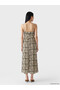 Nevavm Patterned Waist-Hugging Dress with Rope Straps - 4
