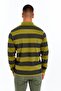 Ar-Ma Men's Polo Collar Sweatshirt Unprinted Striped Buttoned Pocketless Regular Fit Ringel Pike K3055495290 - 5
