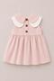Baby Collar Embroidery Detailed Bandana Powder Baby Dress - 3