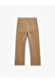 Cotton Buttoned Pocket Slim Fit Spanish Flare Trousers - Kick Flare Jeans - 6