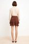 Women's Elastic Waist Layered Flounce Mini Skirt Shirred Relaxed Fit Knitted Fabric Casual Modern Stylish Elegant - 5