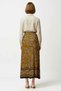 Women's Maxi Skirt Tropical Patterned Viscose Fabric A-Line Cut Slit Detailed Comfortable Casual Modern - 5