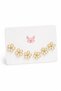Star Butterfly Flower Figured Pierced Earrings – Gold Color Look Minimal Women's Earrings, Daily Stylish Jewelry - 2