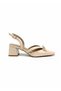 Women's Patent Leather Heeled Shoes with Bow Detail, Ankle Strap, Square Toe, Classic Stiletto - 2