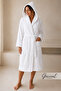 White |   Hooded Cotton Unisex Bathrobe |   Hotel Bathrobe |   Men's Towel Bathrobe |   Women's Towel Bathrobe |   Sauna Bathrobe |   Robe - 2