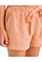 Girl's Linen Woven Belted Summer Shorts - 8