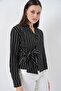 Bdart Striped Long Sleeve Shirt with Tie Detail - 6