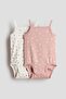 2-pack ribbed cotton bodysuits